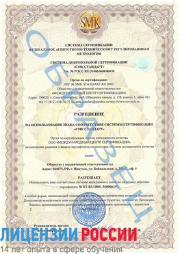 Образец разрешение Наро-Фоминск Сертификат ISO 50001