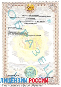 Образец сертификата соответствия (приложение) Наро-Фоминск Сертификат ISO 14001