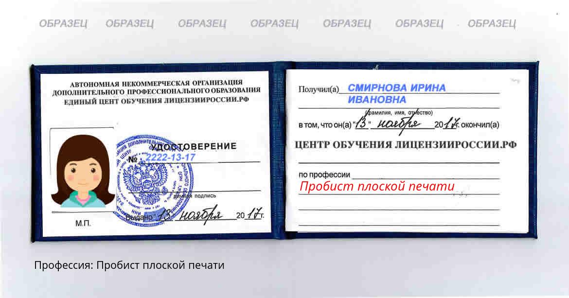 Пробист плоской печати Наро-Фоминск